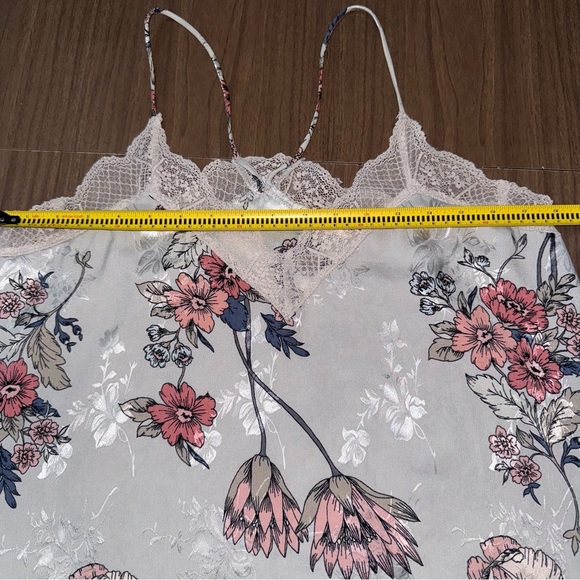 Lovestitch Women’s Medium Floral Print Lace Camisole Tank Racerback - Picture 7 of 9